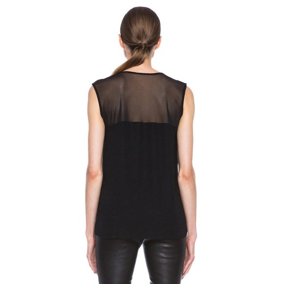 Helmut Lang "Nexa" Mesh Insert Top in Black, size Small - Picture 8 of 8